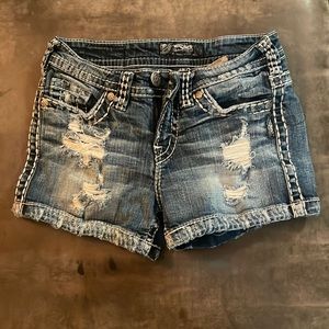 blue denim Silver brand shorts